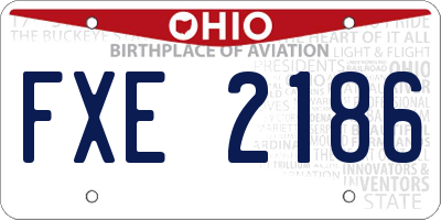 OH license plate FXE2186