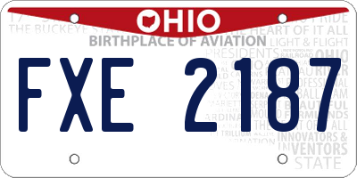 OH license plate FXE2187