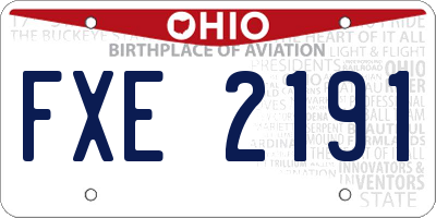 OH license plate FXE2191