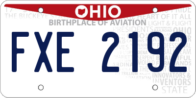 OH license plate FXE2192