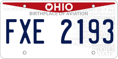 OH license plate FXE2193