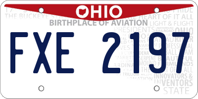 OH license plate FXE2197