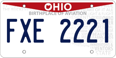 OH license plate FXE2221