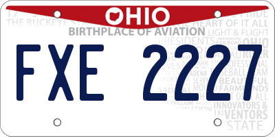 OH license plate FXE2227