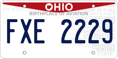 OH license plate FXE2229