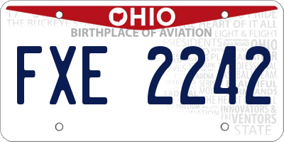 OH license plate FXE2242