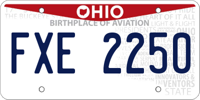 OH license plate FXE2250