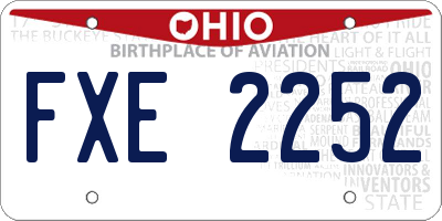 OH license plate FXE2252