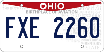 OH license plate FXE2260