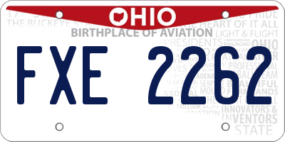 OH license plate FXE2262