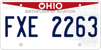 OH license plate FXE2263