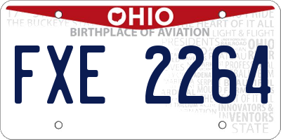 OH license plate FXE2264