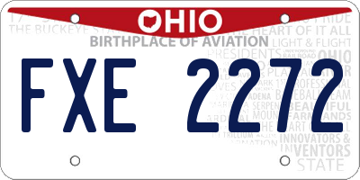 OH license plate FXE2272