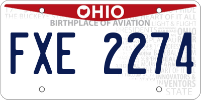 OH license plate FXE2274