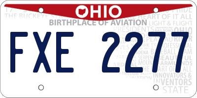 OH license plate FXE2277