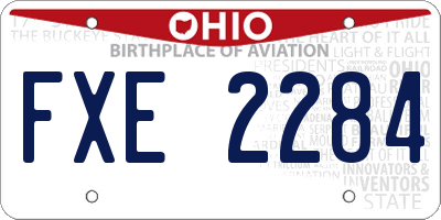 OH license plate FXE2284