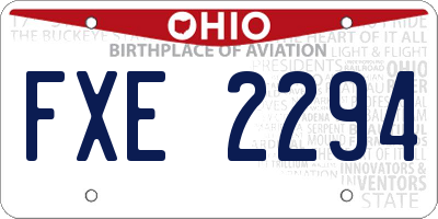 OH license plate FXE2294