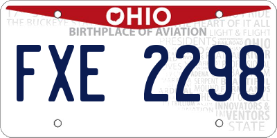 OH license plate FXE2298