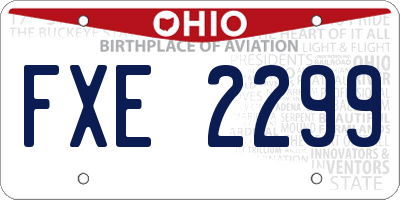 OH license plate FXE2299