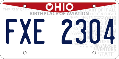 OH license plate FXE2304