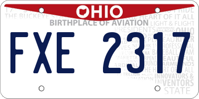 OH license plate FXE2317
