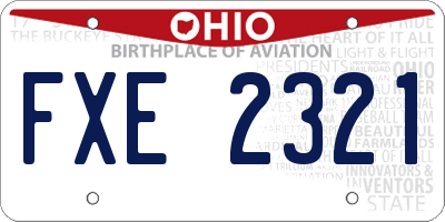 OH license plate FXE2321