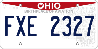 OH license plate FXE2327
