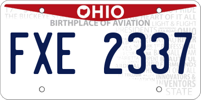 OH license plate FXE2337