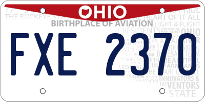 OH license plate FXE2370