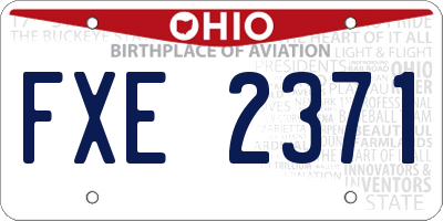 OH license plate FXE2371