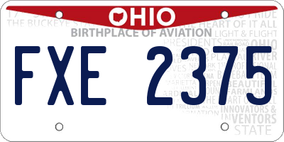 OH license plate FXE2375