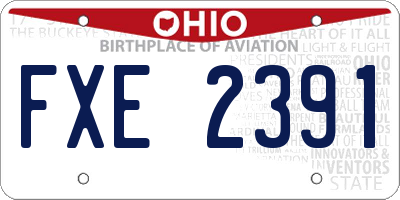 OH license plate FXE2391