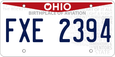 OH license plate FXE2394