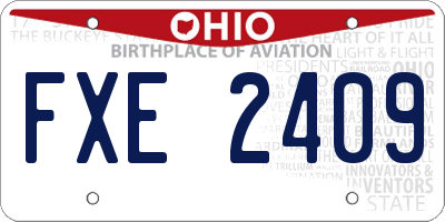 OH license plate FXE2409