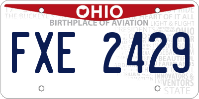 OH license plate FXE2429