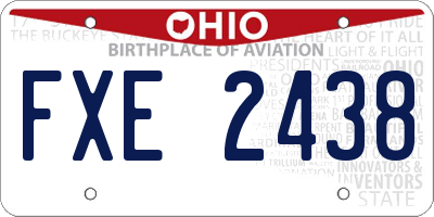 OH license plate FXE2438