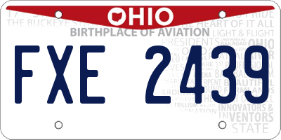 OH license plate FXE2439
