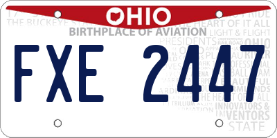 OH license plate FXE2447