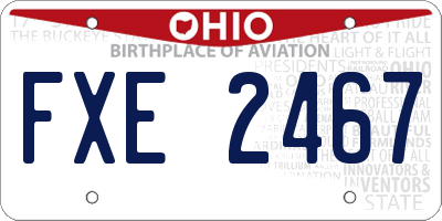 OH license plate FXE2467