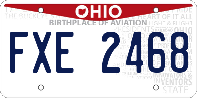 OH license plate FXE2468