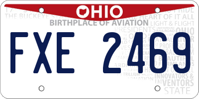 OH license plate FXE2469