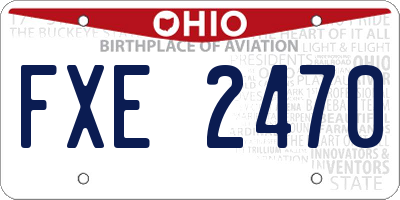 OH license plate FXE2470