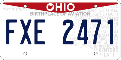 OH license plate FXE2471