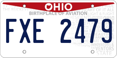 OH license plate FXE2479