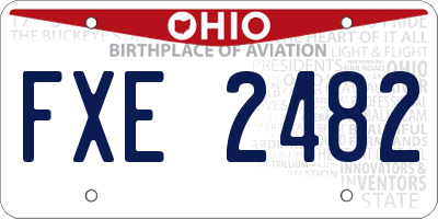 OH license plate FXE2482