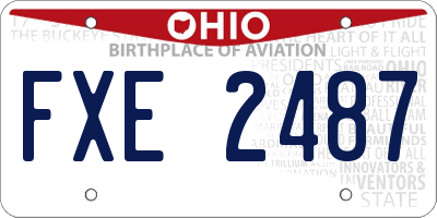 OH license plate FXE2487