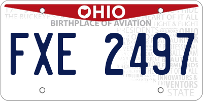 OH license plate FXE2497