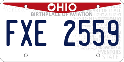 OH license plate FXE2559