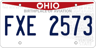 OH license plate FXE2573