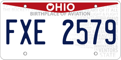 OH license plate FXE2579